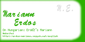 mariann erdos business card